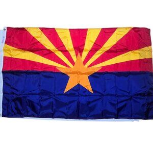 Arizona State Flag 3x5 Ft Nyl-Glo Durable Nylon Grommets Outdoor Indoor USA Made